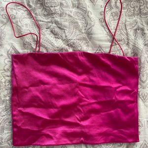 Pink crop top mini shirt